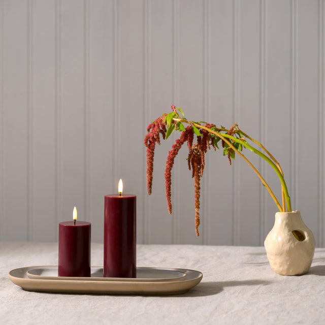 Stumpenkerze LED Smooth Wine Red 5,8x15,2cm - Uyuni