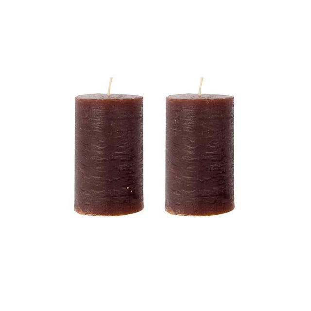 Stumpenkerzen Rustic Wachs Rot, 2er Set - House Doctor - DesignWe.Love