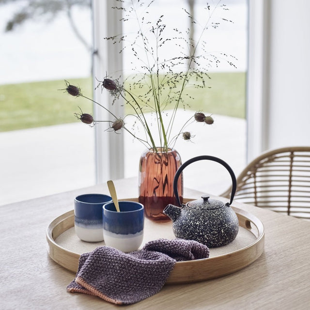 Tablett Canvas Rund - Hübsch Interior - DesignWe.Love