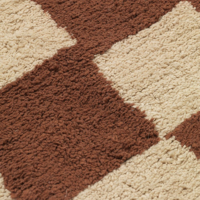 Teppich Mara Rust/Warm Sand waschbar 80X150 - ferm LIVING - DesignWe.Love