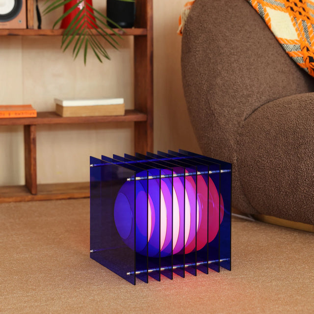 Tischleuchte Lớp Large Square Blau - Bang