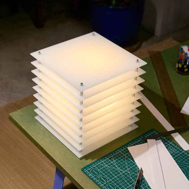 Tischleuchte Lớp Large Square Milky - Bang