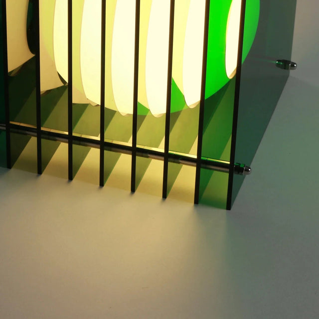 Tischleuchte Lớp Small Square in Green Acrylic - Bang