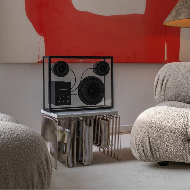Transparent Speaker Large Schwarz - Bluetooth Lautsprecher Box