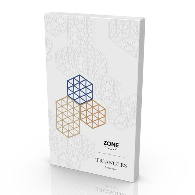Untersetzer Triangle 3er - Set Khaki/Warm Sand/Indigo - Zone Denmark - DesignWe.Love