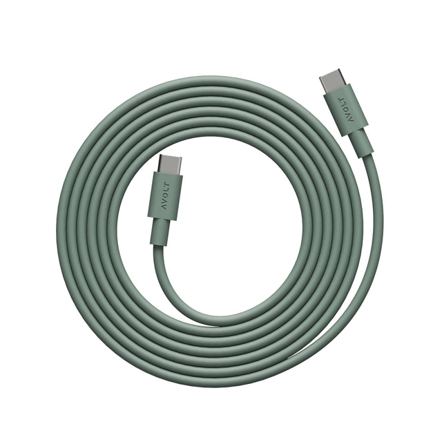 CABLE 1 USB-C zu USB-C Kabel, Oak Green - AVOLT