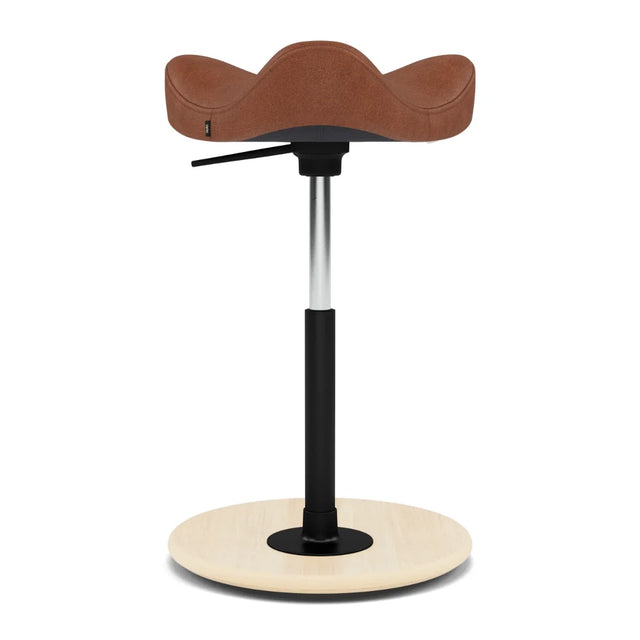Varier Move Compact Sattelhocker, Holzbasis Natur, Bezug DUNES Rust 21002, Packshot