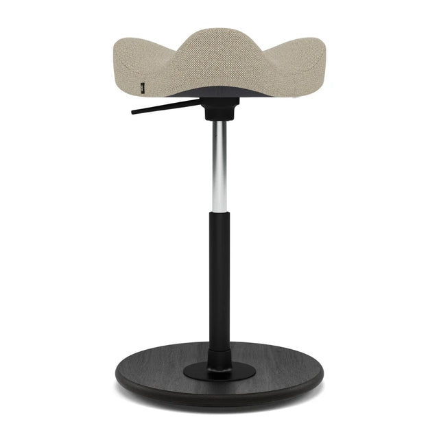 Varier Move Compact Sattelhocker, Holzbasis Schwarz, Bezug Hallingdal 65 220, Packshot