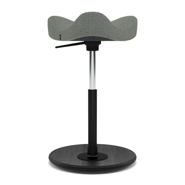 Varier Move Compact Sattelhocker, Holzbasis Schwarz, Bezug Technicolour 0140, Packshot