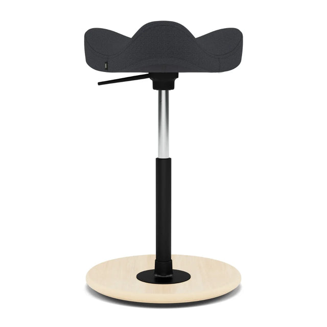 Varier Move Sattelhocker höhenverstellbar, Holzbasis Natur, Bezug Select 60999, Packshot