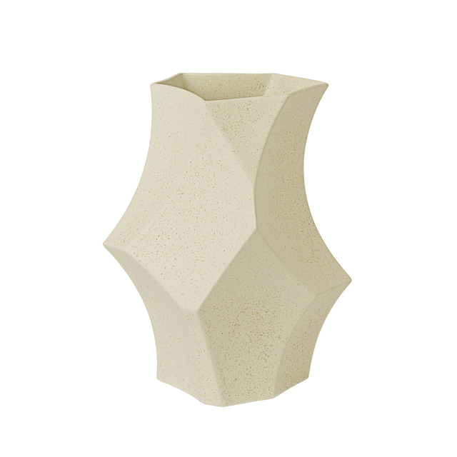 Cueva Vase Small in Off-White von ferm LIVING – Vase in mattem Weiß