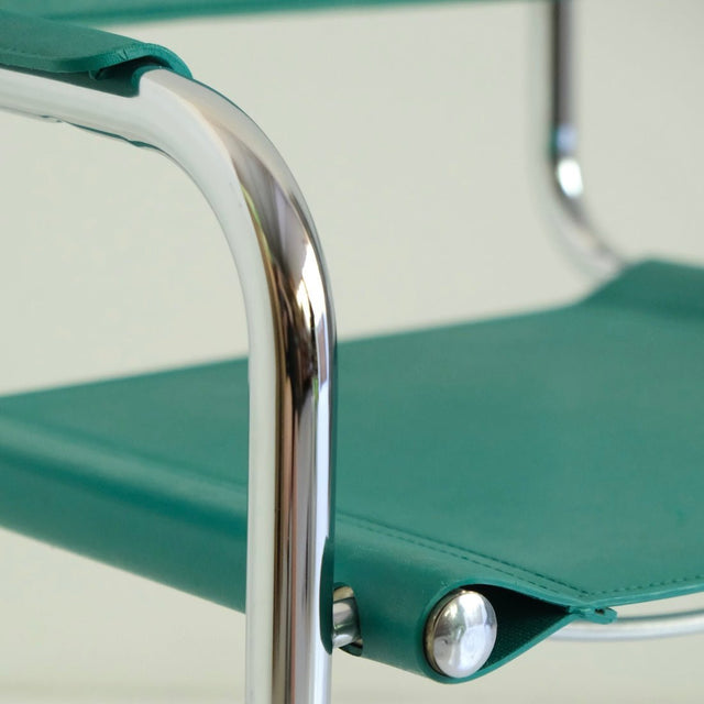 Vintage Freischwinger Türkis B34 Marcel Breuer Stil - DesignWe.Love