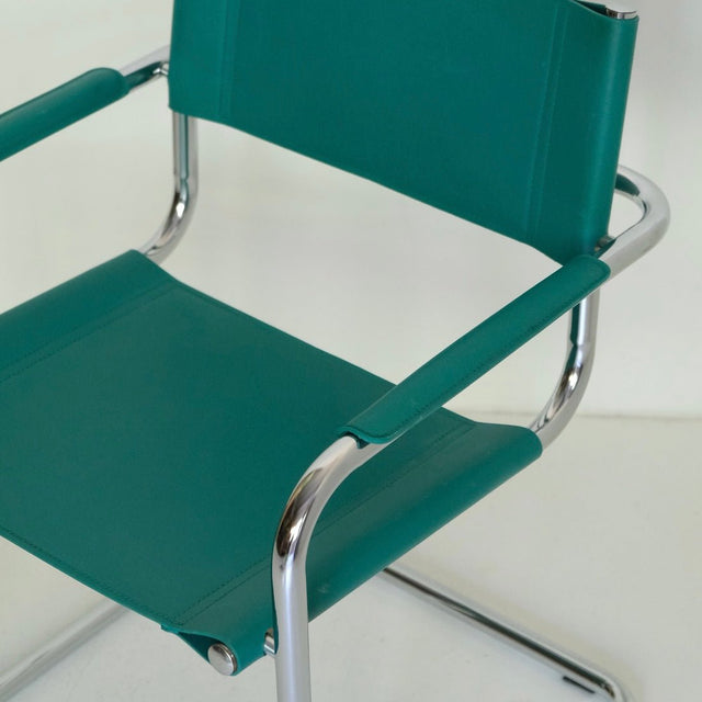 Vintage Freischwinger Türkis B34 Marcel Breuer Stil - DesignWe.Love