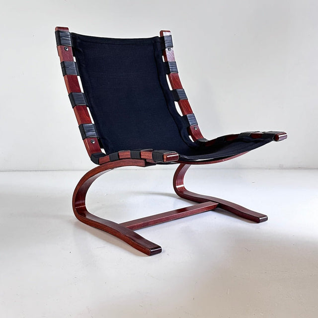 Vintage Sessel mit Ottoman Siesta - Ingmar Relling für Rybo Rykken Co - DesignWe.Love