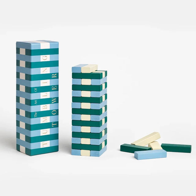 Wackelturm Spiel Grün/Blau - Printworks - DesignWe.Love