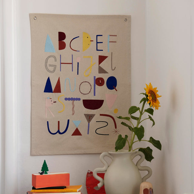 Wandbild Alphabet Fabric Poster - ferm LIVING