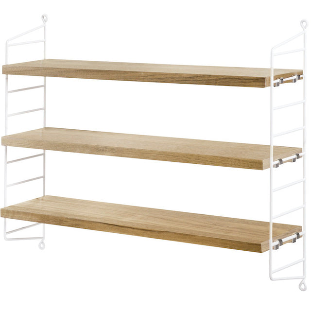String Pocket Wandregal Eiche/Weiss - String Furniture
