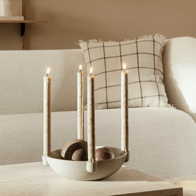 Adventschale Bowl Kerzenhalter grey - ferm LIVING