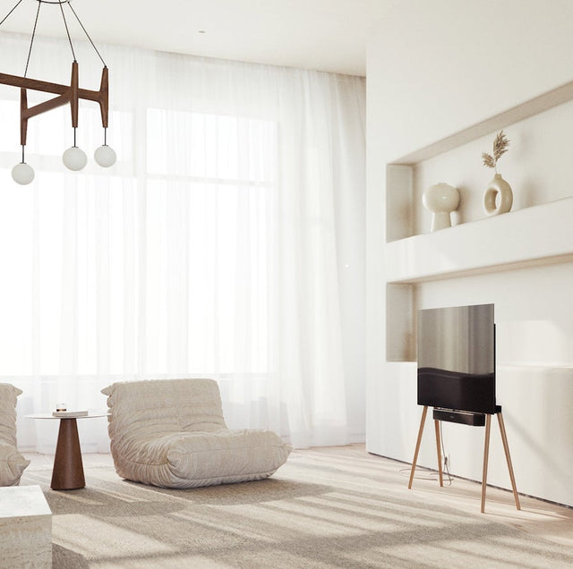 TV Ständer mit Holzfüßen 42-55 Zoll - Jalg