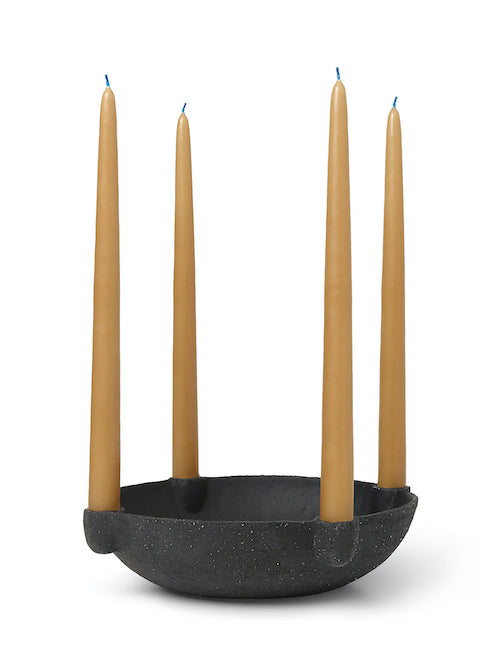 Adventschale Bowl Kerzenhalter Dark - ferm LIVING