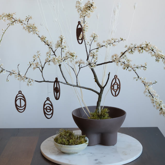 Oster Ornamente (5er Set) - Osterschmuck aus Holz - DesignWe.Love