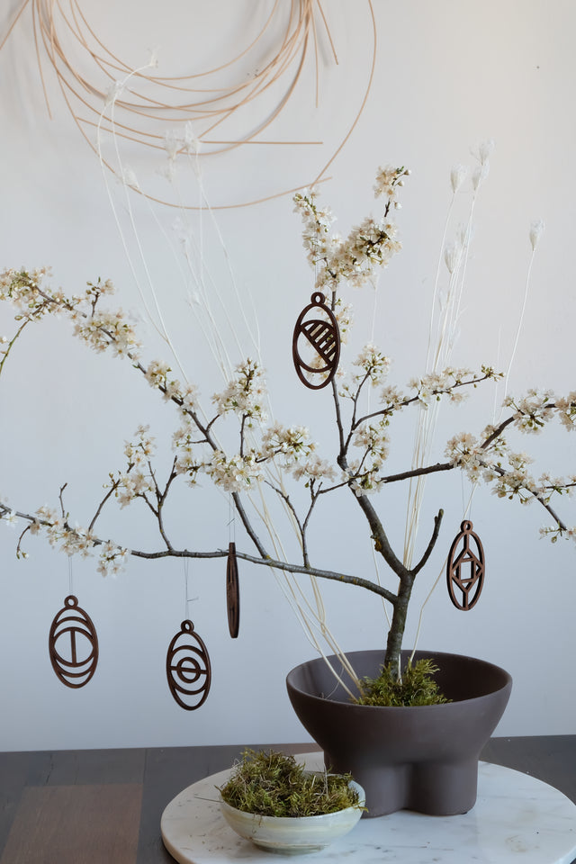 Oster Ornamente (5er Set) - Osterschmuck aus Holz - DesignWe.Love