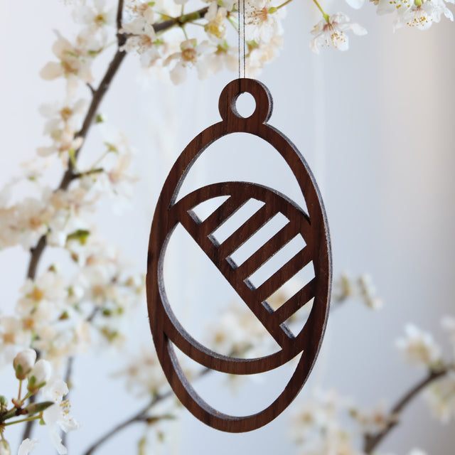 Oster Ornamente (5er Set) - Osterschmuck aus Holz - DesignWe.Love