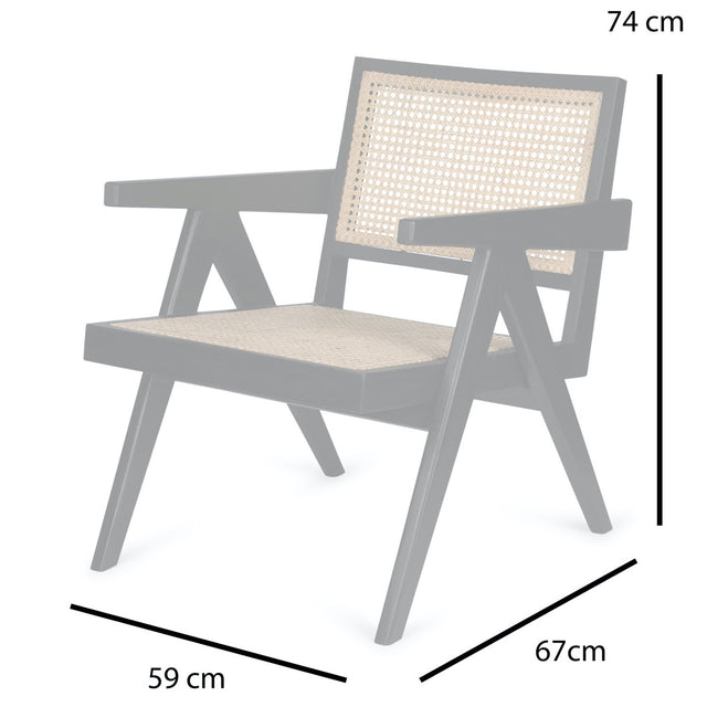 Sessel Easy Lounge Chair mit Wiener Geflecht - Detjer