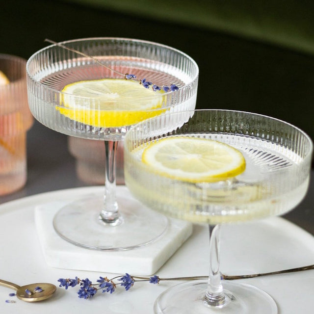 Champagnergläser Ripple klar (2er Set) - ferm LIVING