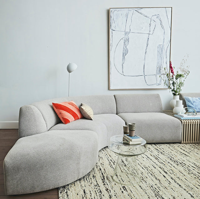 Modulares Sofa Element Jax Sneak hellgrau - HK Living