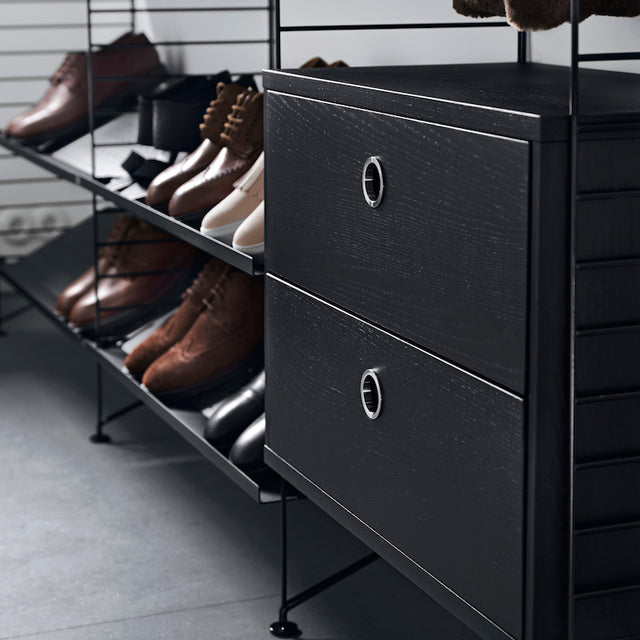 Schuhregal aus Metall 78x30cm - String Furniture