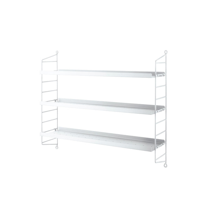 String Pocket Wandregal Metall Weiss - String Furniture