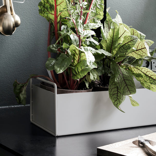 Plant Box Small Hellgrau von ferm LIVING als Übertopf