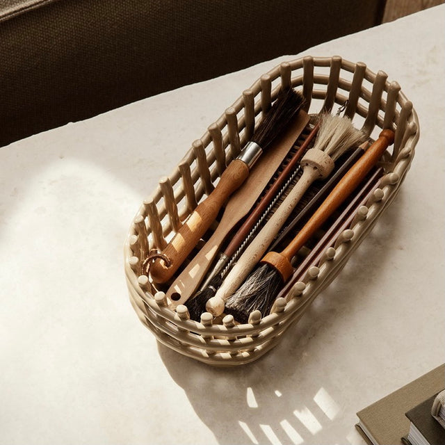 Ceramic Basket Oval - ferm LIVING