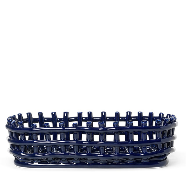 Ceramic Basket Oval - ferm LIVING