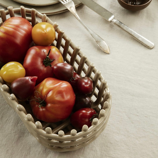 Ceramic Basket Oval - ferm LIVING