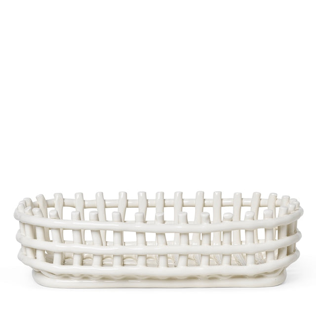 Ceramic Basket Oval - ferm LIVING