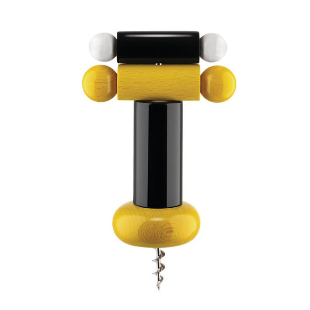 Korkenzieher Twergi Ettore Sottsass gelb/schwarz/weiss - Alessi - DesignWe.Love