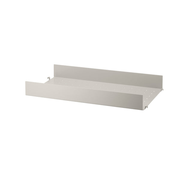 Regalboden aus Metall mit hohem Rand 58x30cm - Regalsystem - String Furniture