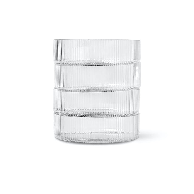 Ripple Dessertschalen Glas klar im 4er Set von ferm LIVING