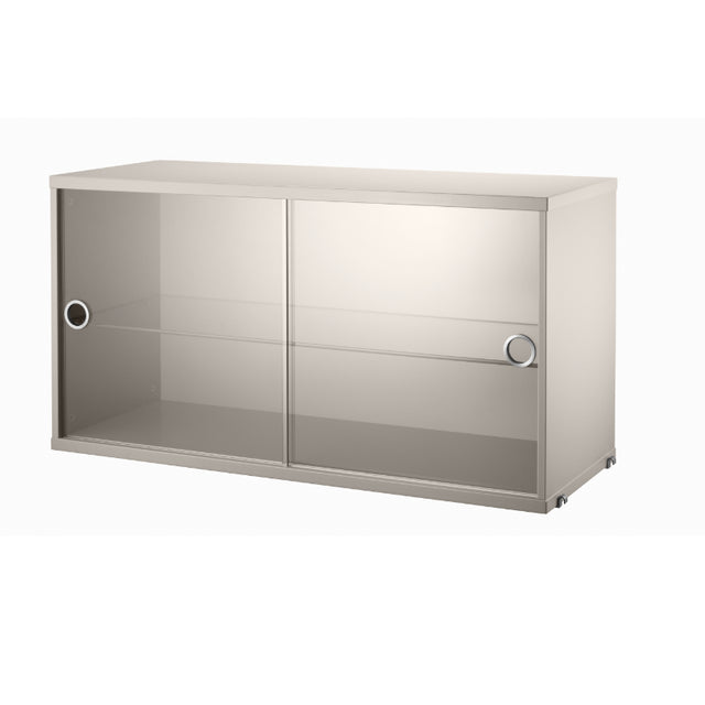 Schrank mit Glas-Schiebetüren 78x30cm - String Furniture