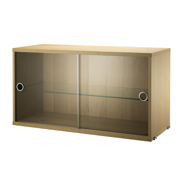 Schrank mit Glas-Schiebetüren 78x30cm - String Furniture