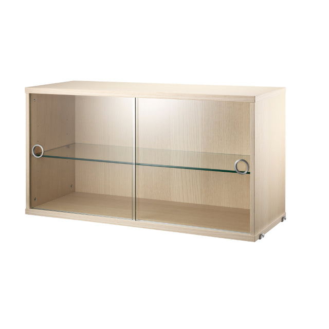 Schrank mit Glas-Schiebetüren 78x30cm - String Furniture