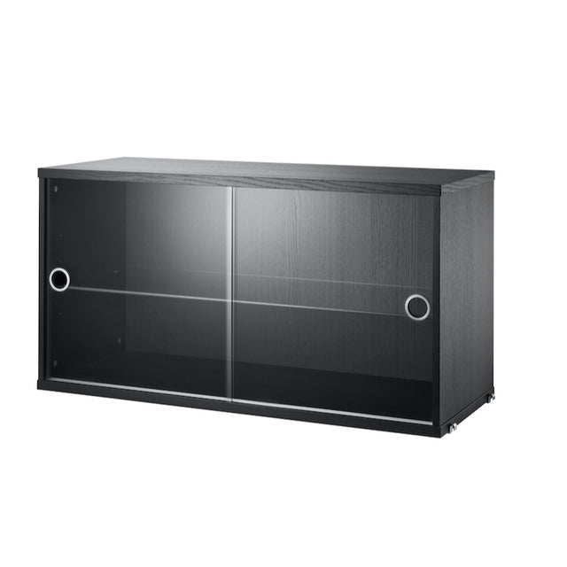 Schrank mit Glas-Schiebetüren 78x30cm - String Furniture