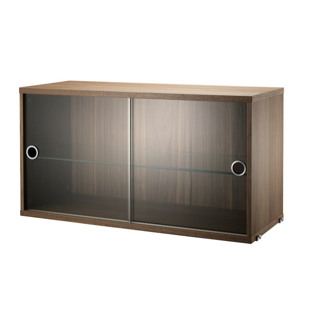 Schrank mit Glas-Schiebetüren 78x30cm - String Furniture