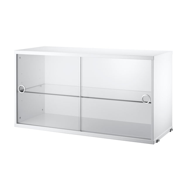 Schrank mit Glas-Schiebetüren 78x30cm - String Furniture