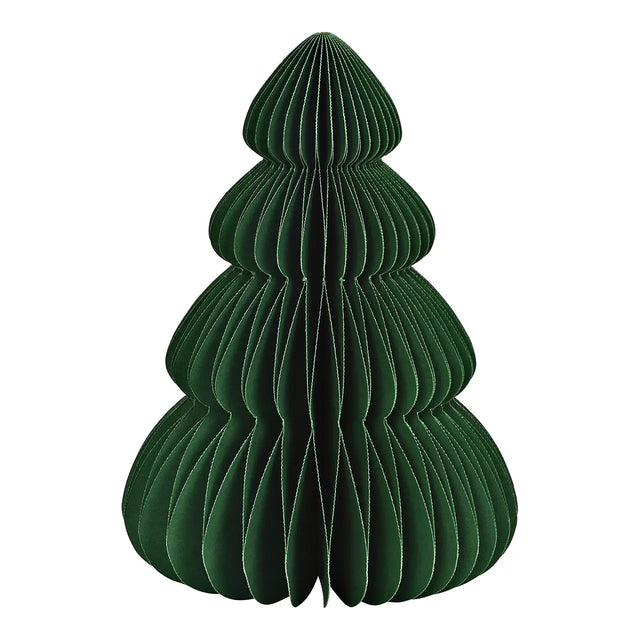 Papier Tannenbaum Tanne Hellgrün 20 cm, bauchig aus Wabenpapier