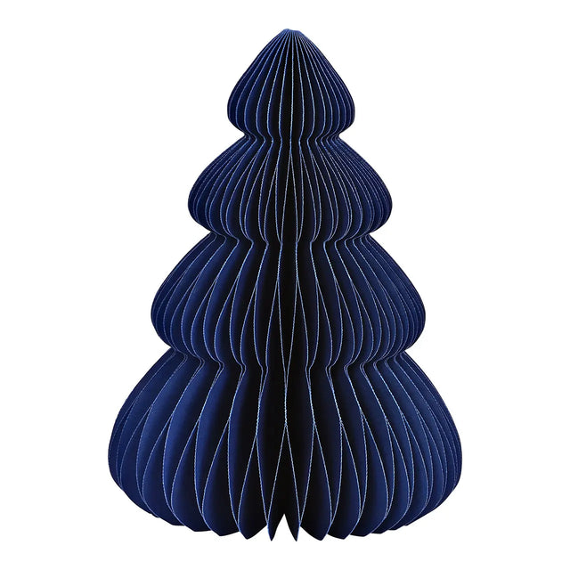 Papier Tannenbaum Tanne Blau 20 cm, bauchig aus Wabenpapier