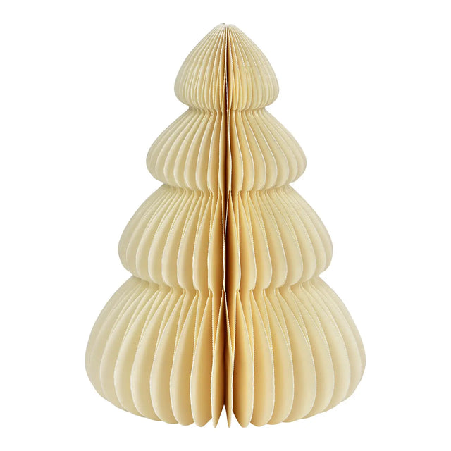 Papier Tannenbaum Tanne Weiß 20 cm, bauchig aus Wabenpapier