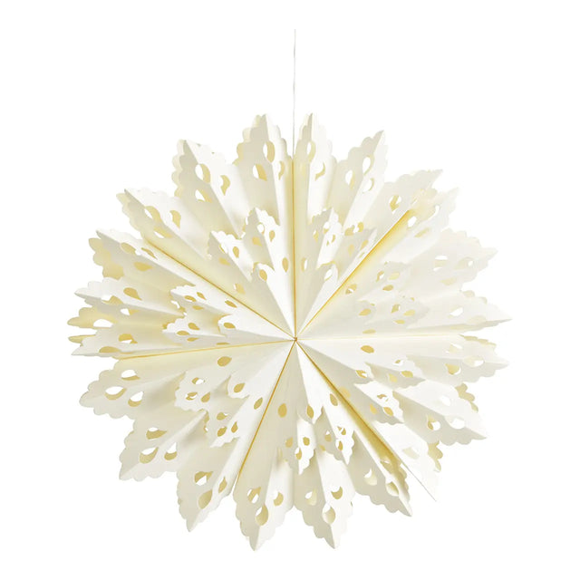 Papierstern Nostic Weiß Ø 25 cm – Weihnachtsstern aus Papier mit Ausstanzungen